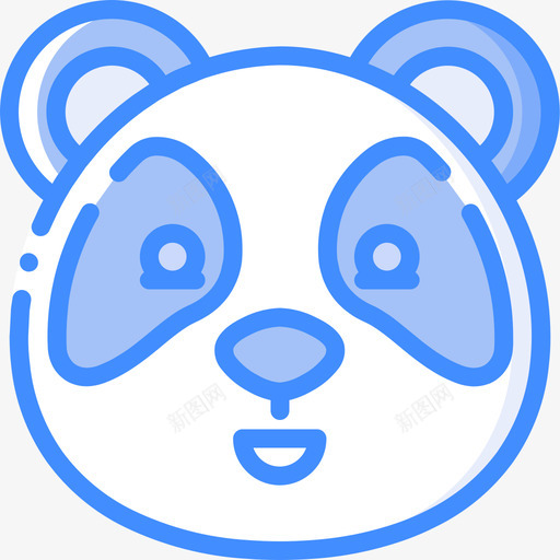 熊猫熊可爱的图标5蓝色svg_新图网 https://ixintu.com 可爱的图标5 熊猫熊 蓝色