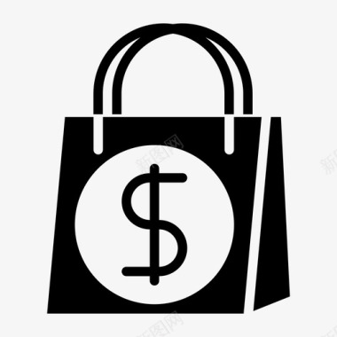 购物袋购物钱图标图标
