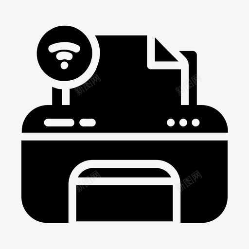 打印机连接wifi复印机小工具和设备图标svg_新图网 https://ixintu.com 复印机 小工具和设备 打印机连接wifi