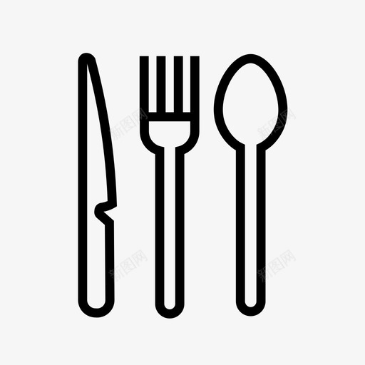 餐叉餐刀餐匙图标svg_新图网 https://ixintu.com 餐刀 餐匙 餐叉
