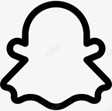 Snapchat社交网络25线性图标图标