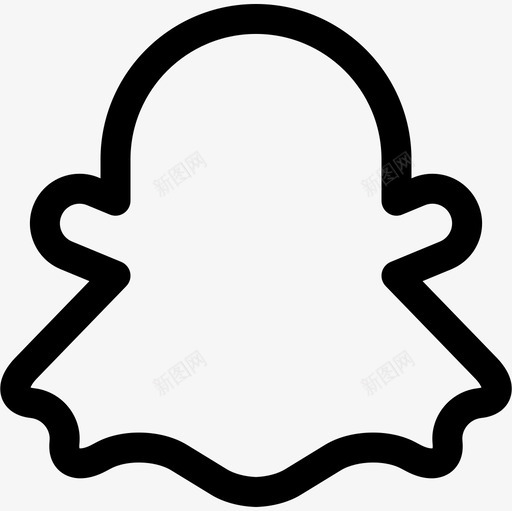 Snapchat社交网络25线性图标svg_新图网 https://ixintu.com Snapchat 社交 线性 网络