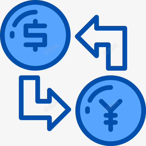 交换货币基金3蓝色图标svg_新图网 https://ixintu.com 交换 基金 蓝色 货币