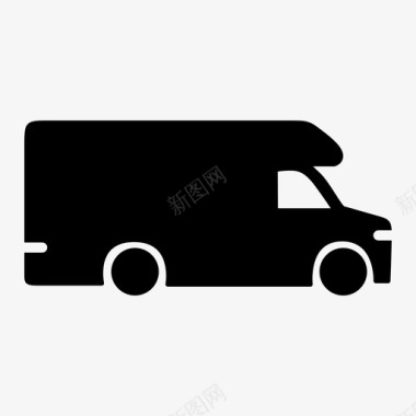 房车移动卡车休闲车图标图标