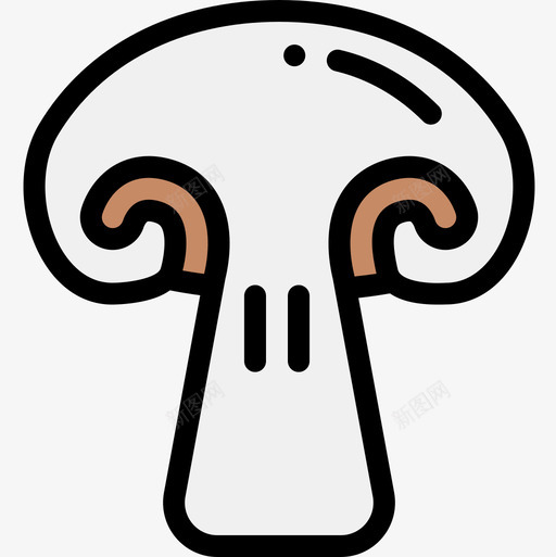 蘑菇营养6线形颜色图标svg_新图网 https://ixintu.com 线形颜色 营养6 蘑菇