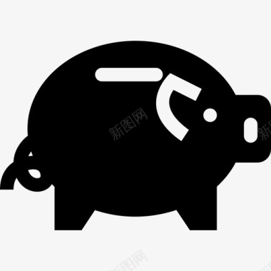 小猪罐钱储蓄图标图标