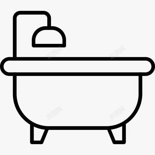 浴室工程卫生图标svg_新图网 https://ixintu.com 卫生 工程 浴室 浴缸 淋浴 酒店