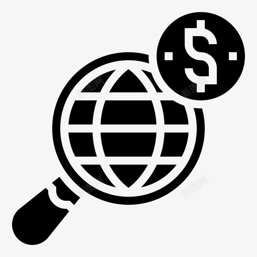 全球股票基金图标svg_新图网 https://ixintu.com glyph1 众筹 全球 基金 投资 搜索 股票