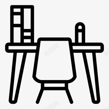 办公桌椅子家具图标图标