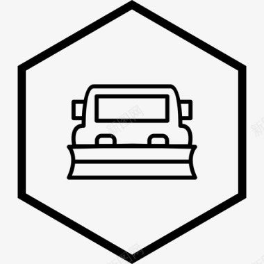 雪犁犁卡车图标图标