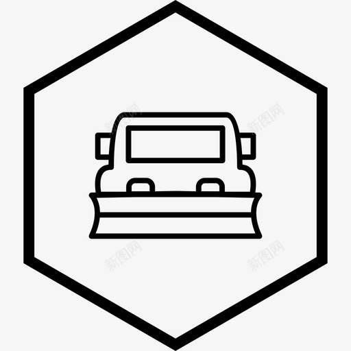 雪犁犁卡车图标svg_新图网 https://ixintu.com 卡车 犁 运输 雪犁