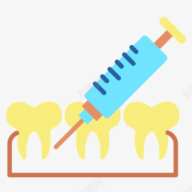 麻醉牙科41扁平图标图标