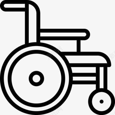 轮椅治疗34线性图标图标