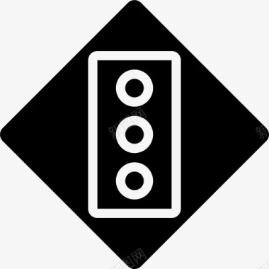 红绿灯美国路标2填充图标图标