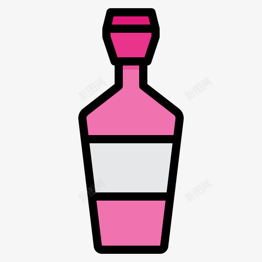 香水瓶子和容器4线性颜色图标svg_新图网 https://ixintu.com 容器 瓶子 线性 颜色 香水