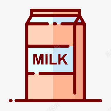 牛奶养殖70线性颜色图标图标