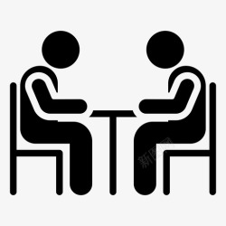 商务谈判会议商务会议商务讨论商务会议图标高清图片