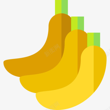 香蕉健康9扁平图标图标