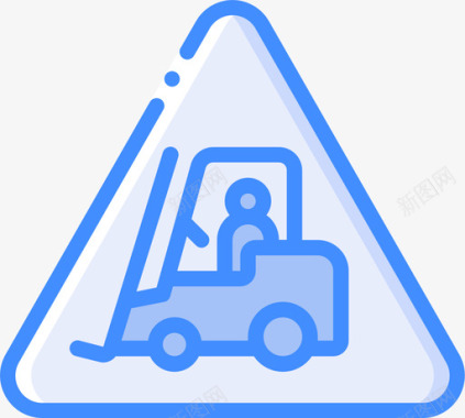叉车警告标志1蓝色图标图标