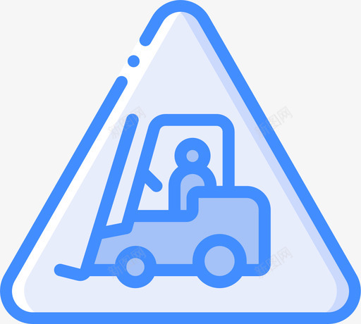 叉车警告标志1蓝色图标svg_新图网 https://ixintu.com 叉车 标志 蓝色 警告