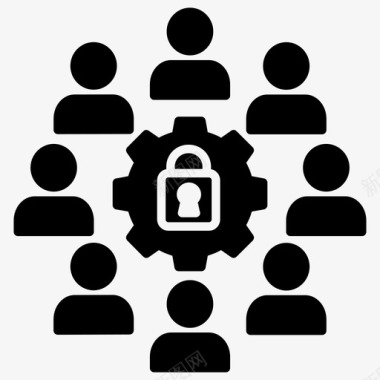 商业网络安全通信安全群组安全图标图标