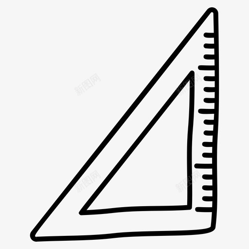 三角尺几何工具测量尺图标svg_新图网 https://ixintu.com 三角尺 几何工具 大学线矢量图标 套教育 套方 学校 拼贴 测量尺 测量设备