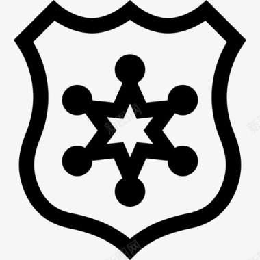 警察徽章警察17号直系图标图标