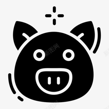 猪脸动物野猪图标图标