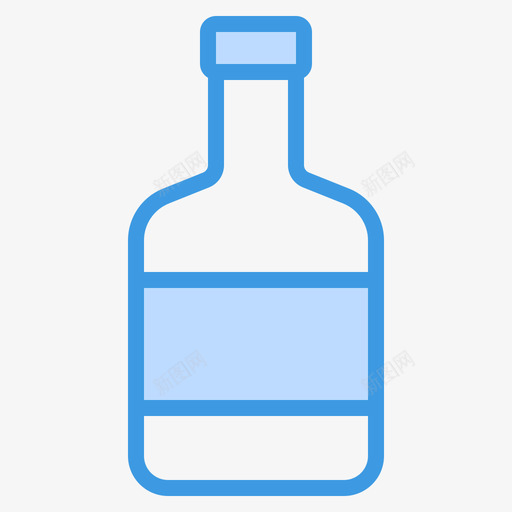 酒瓶瓶子和容器5蓝色图标svg_新图网 https://ixintu.com 容器 瓶子 蓝色 酒瓶