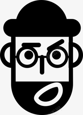 艺术家化身创意人极客图标图标