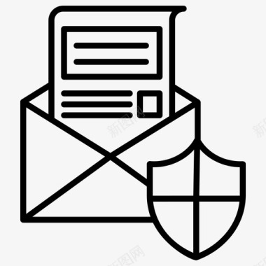 邮件保护邮件屏蔽安全电子邮件图标图标