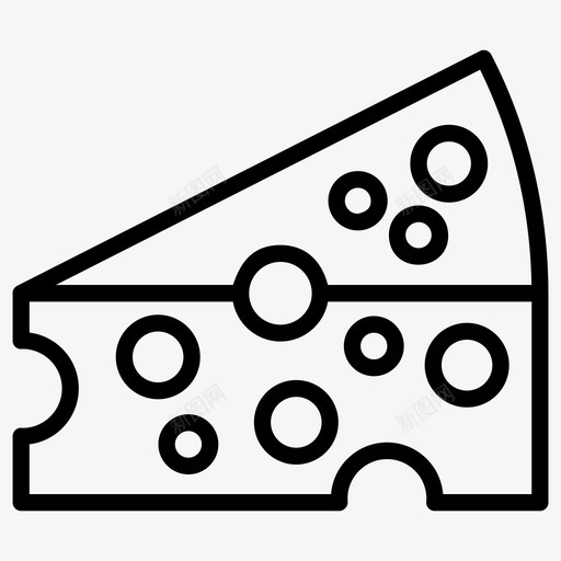 奶酪片乳制品食品图标svg_新图网 https://ixintu.com 乳制品 块 奶酪片 糖果和甜点系列矢量图标 食品