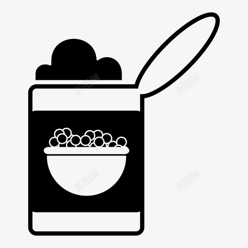 豆类罐头食品杂货豌豆图标svg_新图网 https://ixintu.com 杂货 罐头 豆类 豌豆 食品