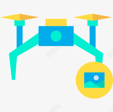 无人机无人机18扁平图标图标