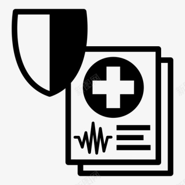 ehr安全电子健康记录健康信息图标图标