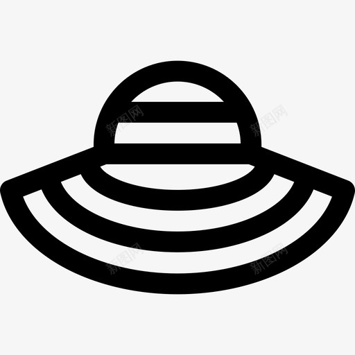 太阳帽暑假31直线型图标svg_新图网 https://ixintu.com 太阳帽 暑假 直线 线型