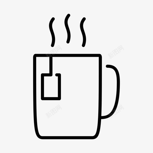 茶杯饮料热的图标svg_新图网 https://ixintu.com 杯子 热的 茶杯 食物和饮料 饮料