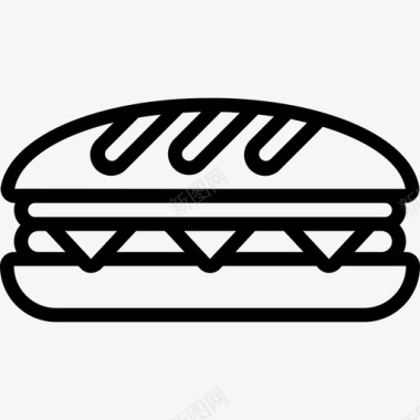 三明治野餐58直系图标图标