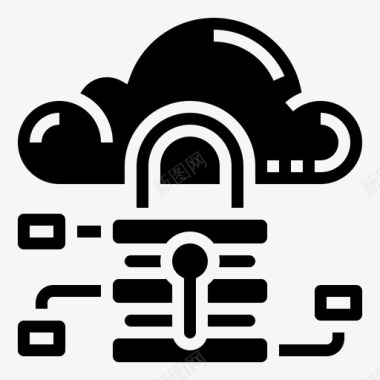 存储云服务15字形图标图标
