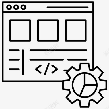 网站配置数据分析信息元素图标图标