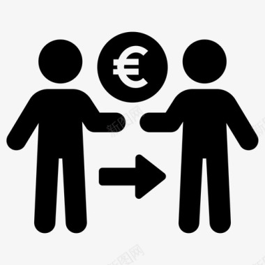 交易货币欧元图标图标