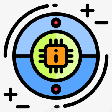 加工智能技术16线性颜色图标图标