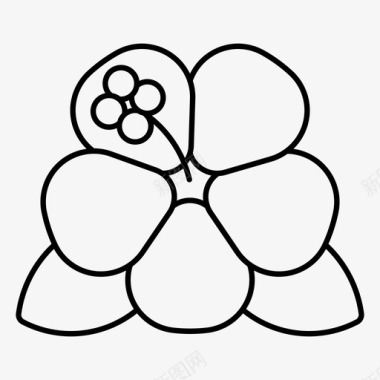芙蓉开花花图标图标
