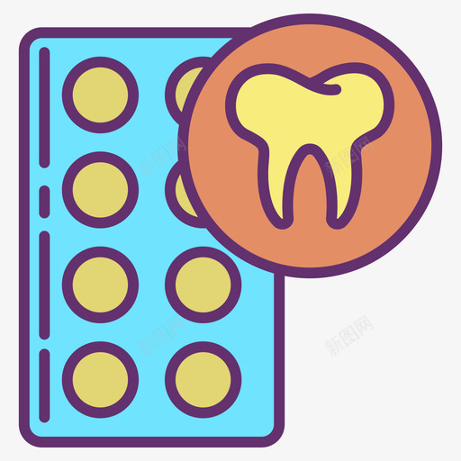 医学牙科40线性颜色图标svg_新图网 https://ixintu.com 医学 牙科40 线性颜色