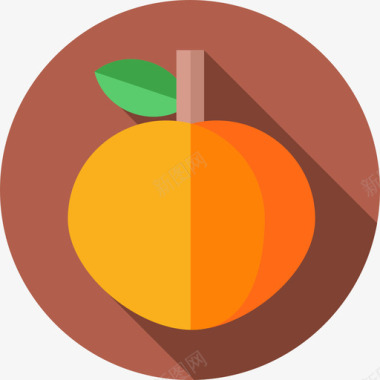杏水果和蔬菜37扁平图标图标
