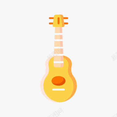 原声吉他乐器33扁平图标图标