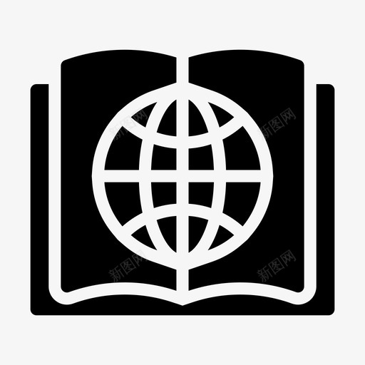 在线教育书籍浏览器图标svg_新图网 https://ixintu.com 世界 书籍 在线教育 字形 浏览器 阅读