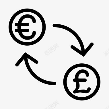 欧元兑英镑货币英镑图标图标