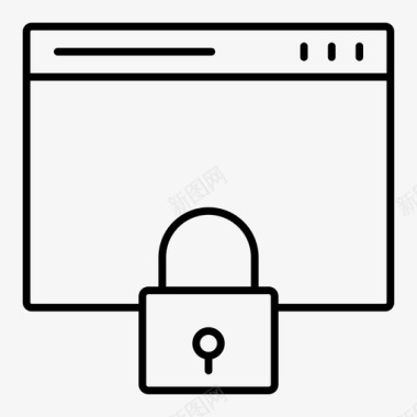 互联网安全锁互联网安全线2019图标图标
