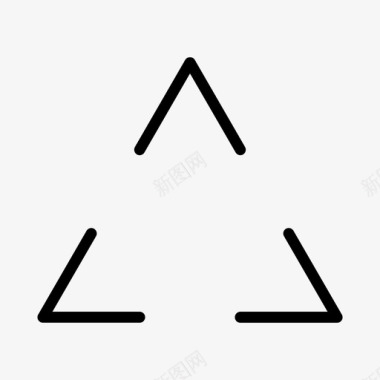 抽象三角形连接回收图标图标